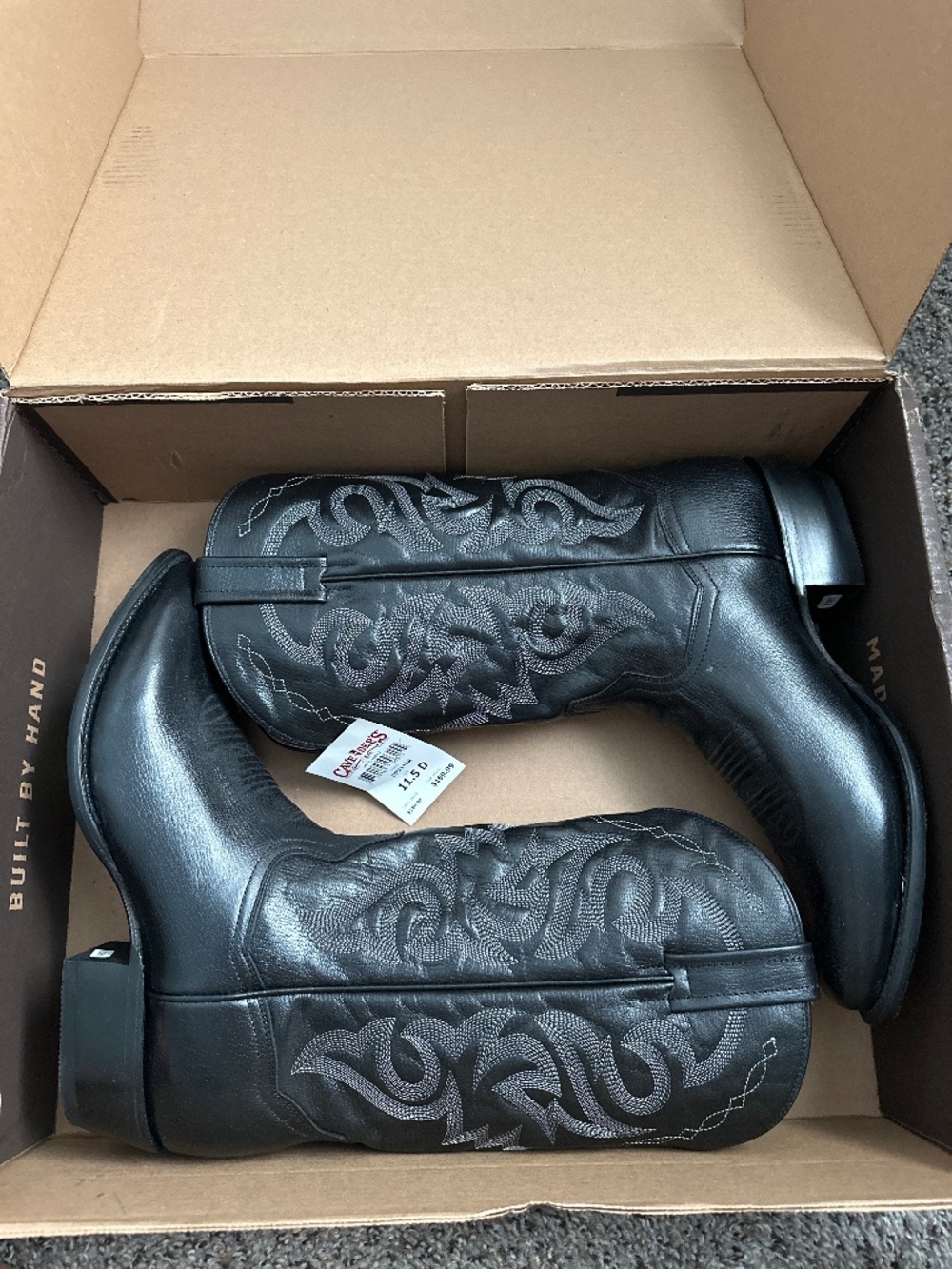 NWT Dan Post Milwaukee Black Leather Cowboy Boots Men’s 11.5 D